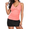 image:imageTalisea Womens Tankini Bathing Suits with Skirt Two Piece Tummy Control Swimsuits Ladies SwimwearPink