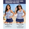image:imageTalisea Womens Tankini Bathing Suits with Skirt Two Piece Tummy Control Swimsuits Ladies SwimwearPorcelain Blue