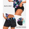 image:imageTalisea Womens Tankini Swimsuits with Shorts  2 Piece Bathing Suits with Pocket Boyshorts Blouson Tummy Control SwimwearColorful Floral