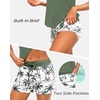 image:imageTalisea Womens Tankini Swimsuits with Shorts  2 Piece Bathing Suits with Pocket Boyshorts Blouson Tummy Control SwimwearGreen Palm Tree