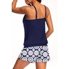 image:imageTalisea Womens Tankini Swimsuits with Shorts  2 Piece Bathing Suits with Pocket Boyshorts Blouson Tummy Control SwimwearNavy Geometric