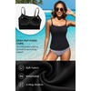 image:imageTalisea Womens Tankini Top Only Tummy Control Bathing Suits Top U Neck Swimwear Tops No BottomBlack