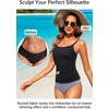 image:imageTalisea Womens Tankini Top Only Tummy Control Bathing Suits Top U Neck Swimwear Tops No BottomBlack