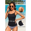 image:imageTalisea Womens Tankini Top Only Tummy Control Bathing Suits Top U Neck Swimwear Tops No BottomBlack