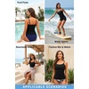 image:imageTalisea Womens Tankini Top Only Tummy Control Bathing Suits Top U Neck Swimwear Tops No BottomBlack