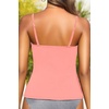image:imageTalisea Womens Tankini Top Only Tummy Control Bathing Suits Top U Neck Swimwear Tops No BottomCoral Pink
