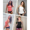 image:imageTalisea Womens Tankini Top Only Tummy Control Bathing Suits Top U Neck Swimwear Tops No BottomCoral Pink