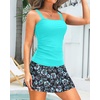 image:imageTalisea Womens Two Piece Tankini Bathing Suits with Skirt Tummy Control Swimsuits Ladies SwimwearAqua and Floral