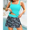 image:imageTalisea Womens Two Piece Tankini Bathing Suits with Skirt Tummy Control Swimsuits Ladies SwimwearAqua and Floral