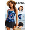 image:imageTalisea Womens Two Piece Tankini Bathing Suits with Skirt Tummy Control Swimsuits Ladies SwimwearBlue Floral