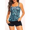 image:imageTalisea Womens Two Piece Tankini Bathing Suits with Skirt Tummy Control Swimsuits Ladies SwimwearBlue Paisley