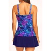 image:imageTalisea Womens Two Piece Tankini Bathing Suits with Skirt Tummy Control Swimsuits Ladies SwimwearBlue Purple Leaves