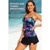 image:imageTalisea Womens Two Piece Tankini Bathing Suits with Skirt Tummy Control Swimsuits Ladies SwimwearBlue and Pink Floral