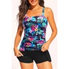image:imageTalisea Womens Two Piece Tankini Bathing Suits with Skirt Tummy Control Swimsuits Ladies SwimwearColorful Floral