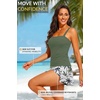 image:imageTalisea Womens Two Piece Tankini Bathing Suits with Skirt Tummy Control Swimsuits Ladies SwimwearGreen Palm Tree