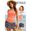 image:imageTalisea Womens Two Piece Tankini Bathing Suits with Skirt Tummy Control Swimsuits Ladies SwimwearOrange Floral