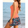 image:imageTalisea Womens Two Piece Tankini Bathing Suits with Skirt Tummy Control Swimsuits Ladies SwimwearOrange Floral
