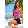 image:imageTalisea Womens Two Piece Tankini Bathing Suits with Skirt Tummy Control Swimsuits Ladies SwimwearPink Flower