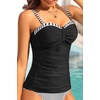 image:imageTalisea Womens Underwire Tummy Control Swimsuit Top with Push Up  No Bottom IncludedBlack White Stripes