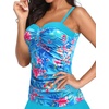 image:imageTalisea Womens Underwire Tummy Control Swimsuit Top with Push Up  No Bottom IncludedBlue Floral