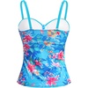 image:imageTalisea Womens Underwire Tummy Control Swimsuit Top with Push Up  No Bottom IncludedBlue Floral