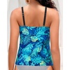 image:imageTalisea Womens Underwire Tummy Control Swimsuit Top with Push Up  No Bottom IncludedBlue Leaves