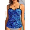 image:imageTalisea Womens Underwire Tummy Control Swimsuit Top with Push Up  No Bottom IncludedBlue Paisley
