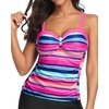 image:imageTalisea Womens Underwire Tummy Control Swimsuit Top with Push Up  No Bottom IncludedColorful Striped
