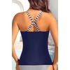 image:imageTalisea Womens Underwire Tummy Control Swimsuit Top with Push Up  No Bottom IncludedNavy Blue White Stripes
