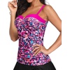 image:imageTalisea Womens Underwire Tummy Control Swimsuit Top with Push Up  No Bottom IncludedPink Flower