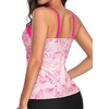 image:imageTalisea Womens Underwire Tummy Control Swimsuit Top with Push Up  No Bottom IncludedPink Leaves