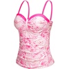 image:imageTalisea Womens Underwire Tummy Control Swimsuit Top with Push Up  No Bottom IncludedPink Leaves