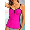 image:imageTalisea Womens Underwire Tummy Control Swimsuit Top with Push Up  No Bottom IncludedPink and Black