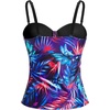 image:imageTalisea Womens Underwire Tummy Control Swimsuit Top with Push Up  No Bottom IncludedPurple Leaves