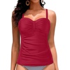 image:imageTalisea Womens Underwire Tummy Control Swimsuit Top with Push Up  No Bottom IncludedRed