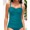 image:imageTalisea Womens Underwire Tummy Control Swimsuit Top with Push Up  No Bottom IncludedTeal