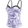 image:imageTalisea Womens Underwire Tummy Control Swimsuit Top with Push Up  No Bottom IncludedWhite Leaf