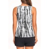 image:imageTankini Swimsuits with Shorts  Two Piece Tummy Control Bathing Suits High Neck Swimwear with Two Side PocketsBlack Tie Dye
