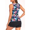 image:imageTankini Swimsuits with Shorts  Two Piece Tummy Control Bathing Suits High Neck Swimwear with Two Side PocketsMulti Floral