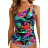 image:imageTankini Tops for Women Swimwear  One Shoulder Swim Top Only Tummy Control Bathing Suit Top No Bottom 2025Floral