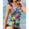 image:imageTankini Tops for Women Swimwear  Tummy Control Bathing Suit Swim Ruffle Swimsuits Top No Bottom 2025Colourful Flowers