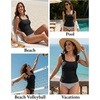 image:imageTankini Tops for Women Swimwear  Tummy Control Bathing Suit Swim Ruffle Swimsuits Top No Bottom 2025Colourful Flowers