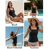 image:imageTankini Tops for Women Swimwear  Tummy Control Bathing Suit Swim Ruffle Swimsuits Top No Bottom 2025Hot Pink