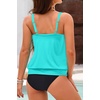image:imageWomen Blouson Tankini Top Only  Loose Fit Swim Top Bathing Suit No Bottom Modest Swimsuit Swim Tank Top 2025Aqua Green