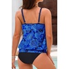 image:imageWomen Blouson Tankini Top Only  Loose Fit Swim Top Bathing Suit No Bottom Modest Swimsuit Swim Tank Top 2025Blue Paisley