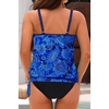 image:imageWomen Blouson Tankini Top Only  Loose Fit Swim Top Bathing Suit No Bottom Modest Swimsuit Swim Tank Top 2025Blue Paisley