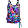 image:imageWomen Blouson Tankini Top Only  Loose Fit Swim Top Bathing Suit No Bottom Modest Swimsuit Swim Tank Top 2025Colorful Leaves