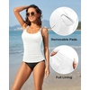 image:imageWomen Tankini Swim Top Only  Tummy Control Swimsuit Bathing Suit Top Available in PlusWhite