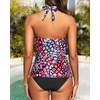 image:imageWomens Halter Tankini Swimsuit  Tummy Control Bathing Suit Two Piece Swimsuit V Neck Swimwear 2025Colorful Leopard