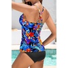 image:imageWomens Tankini Swimsuits  Two Piece Swimsuit Tummy Control Bathing Suit 2025 Twist V Neck SwimwearColorful Floral